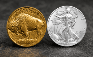 gold & silver. american gold buffalo 1oz, american silver eagle 1oz for sale